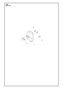 Muffler Diagram and Parts List for 122R  Husqvarna Brush Cutter