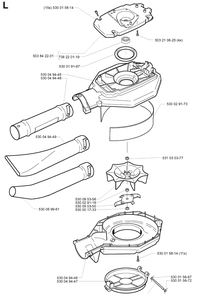 Fan Diagram and Parts List for 225HBV 20000100001-Current Husqvarna Leaf Blower / Vacuum