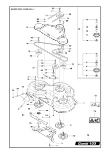 Part Location Diagram of 504569801 Husqvarna Deck Shell Assy