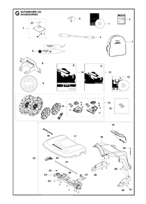 Accessories Diagram and Parts List for 320 2015-01 Husqvarna Lawn Mower