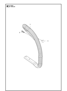 Handle Diagram and Parts List for 543XP 20173200001-Current Husqvarna Chainsaw