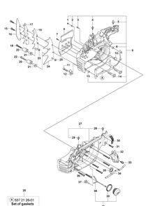 Crankcase Diagram and Parts List for 570 2013-03 Husqvarna Chainsaw