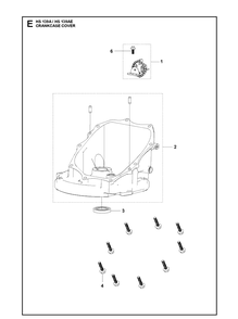 Crankcase Cover Diagram and Parts List for HS139AE 531450801 Husqvarna Engine