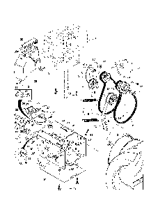 Chassis/engine/pulleys Diagram and Parts List for HL524STA  Husqvarna Snow Blower
