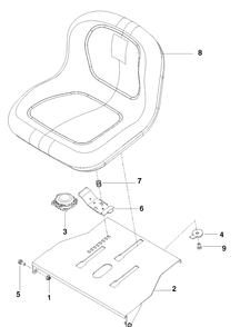 Seat Diagram and Parts List for RZ4219BF (966582201)(2010-03) Husqvarna Lawn Mower