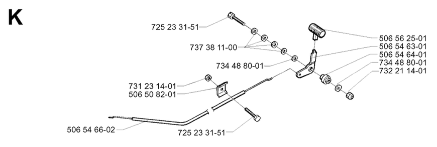 Controls 3 Diagram and Parts List for R13BIO 2001-01 Husqvarna Lawn Tractor