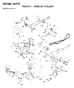 Drive Diagram and Parts List for GTH2250C (954567093)(2001-05) Husqvarna Lawn Tractor