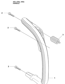 Handle Diagram and Parts List for 440E 2009-02 Husqvarna Chainsaw