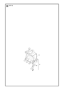 Chisels And Bucket Diagram and Parts List for DXR140 (1 & Above)(2013-08) Husqvarna Demolition Hammer