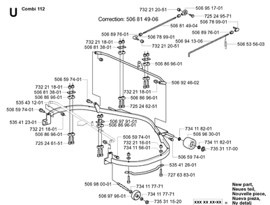 44 Inch/112cm Cutting Deck 2 Diagram and Parts List for PR15 2003-01 Husqvarna Lawn Mower