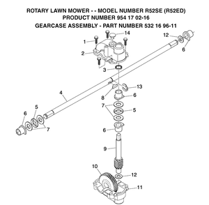 Part Location Diagram of 532174535 Husqvarna Getriebe