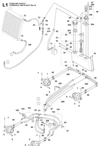 Hydraulic Pump - Motor 2 Diagram and Parts List for PT26D (965160601)(2008-03) Husqvarna Lawn Mower
