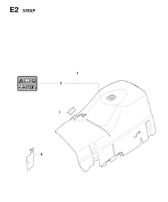 Cylinder Cover Diagram and Parts List for 576XP-576XPEPA 20083100001-20100100000 Husqvarna Chainsaw