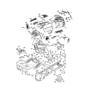 Chassis Diagram and Parts List for LGT2654-96045004700  Husqvarna Lawn Tractor