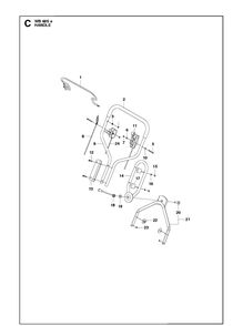 Part Location Diagram of 503284302 Husqvarna Handle Assy