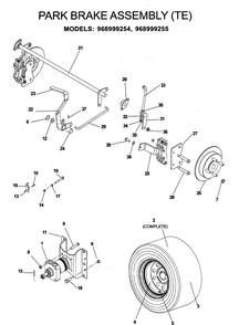 Parking Brake 2 Diagram and Parts List for IZ5223 (968999526)(2006-08) Husqvarna Lawn Mower