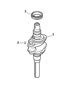 Crankshaft Diagram and Parts List for SV590-0007 2005-01 Husqvarna Engine