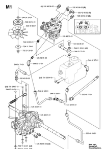 Transmission Diagram and Parts List for PR18AWD (965095001)(2007-03) Husqvarna Lawn Mower