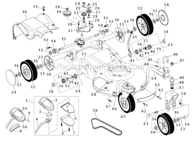 Page C Diagram and Parts List for 65RSW21HVA  Husqvarna Lawn Mower