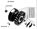 Page G Diagram and Parts List for 65 1981-10 Husqvarna Chainsaw