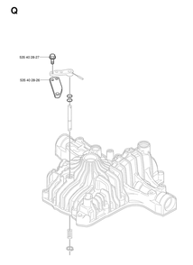 Controls Diagram and Parts List for K66M 2004 Husqvarna Engine