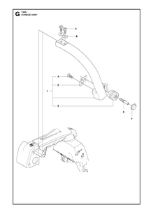 Part Location Diagram of 505047301 Husqvarna Handle Assy