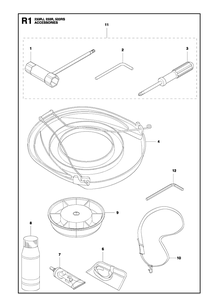 Accessories 2 Diagram and Parts List for 233RJ  Husqvarna Brush Cutter