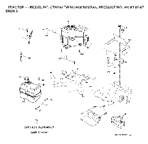 Engine Diagram and Parts List for CTH180TWIN (96061018601)(2007-04) Husqvarna Lawn Tractor