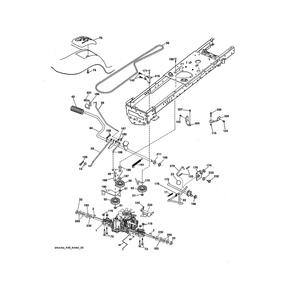Drive Diagram and Parts List for 917223830  Husqvarna Lawn Tractor