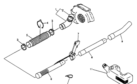 Part Location Diagram of 695000526 Husqvarna Elbow Pipe Compl.