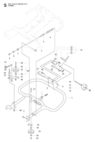 Frame Diagram and Parts List for R175 (965104901)(2008-06) Husqvarna Lawn Tractor