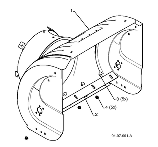 Auger Housing Impeller 3 Diagram and Parts List for 5524ST (96191001612)(2012-08) Husqvarna Snow Blower