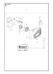 Starter Diagram and Parts List for K970RING 2011-12 Husqvarna Circular Saw
