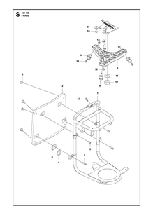 Frame Diagram and Parts List for 531RB  Husqvarna Brush Cutter