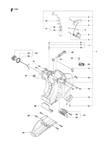 Fuel Tank Diagram and Parts List for K750 (544936207)(2010-02) Husqvarna Lawn Tractor Accessories