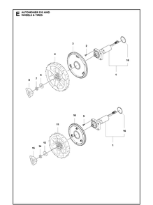 Wheels And Tires Diagram and Parts List for 535AWD 2019 Husqvarna Lawn Mower