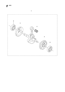 Crankshaft Diagram and Parts List for K970 (575697201 & Above)(2010-05) Husqvarna Circular Saw