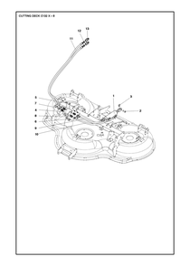52/132cm Cutting Deck Diagram and Parts List for 132XP500D  Husqvarna Lawn Tractor Accessories