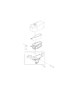 Air Filter Diagram and Parts List for 122Q720168H1 2017-01 Husqvarna Engine