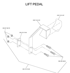 Pedals Diagram and Parts List for IZ5223T (968999257)(2005-08) Husqvarna Lawn Mower