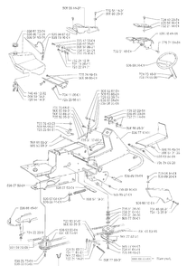 Chassis Diagram and Parts List for RIDERPROFLEX21 2001-02 Husqvarna Lawn Tractor