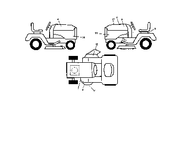 Decals Diagram and Parts List for YT48CS-96043022400  Husqvarna Lawn Tractor