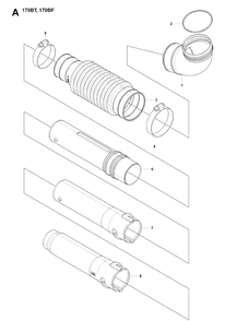 Tube Diagram and Parts List for 170BT 20084000001-Current Husqvarna Leaf Blower / Vacuum