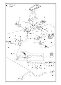 Valves Diagram and Parts List for K6500RINGII 2016-12 Husqvarna Circular Saw