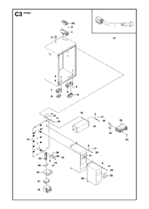 Electrical Diagram and Parts List for PG820 (0904-1 & Above)(2009-07) Husqvarna Sander Grinder