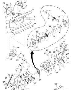 Repair Parts And Auger Housing / Impeller Assembly Diagram and Parts List for 10527SBE (96193001605)(2008-01) Husqvarna Snow Blower