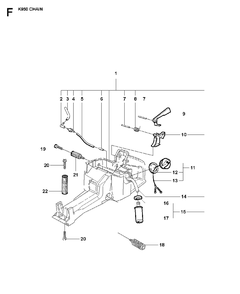 Fuel Tank Diagram and Parts List for K950CHAIN 2007-01 Husqvarna Circular Saw