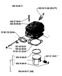 Page I Diagram and Parts List for 66 1987-06 Husqvarna Chainsaw