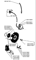 Page F Diagram and Parts List for 66 1991-03 Husqvarna Chainsaw