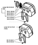 Page G Diagram and Parts List for 66 1991-03 Husqvarna Chainsaw